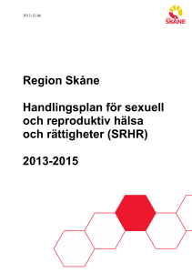 Region Skåne Handlingsplan för sexuell och