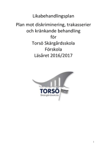 Likabehandlingsplan - Torsö Skärgårdsskola