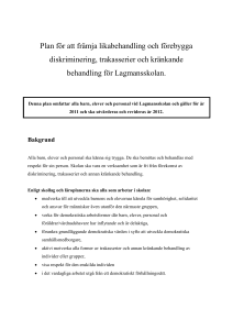 Plan mot diskriminering och kränkande