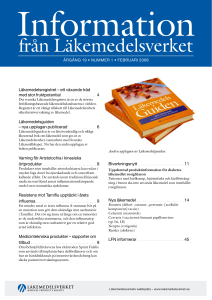 Information från Läkemedelsverket Nr 1, 2008