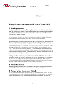 Arbetsgivarverkets yrkanden till avtalsrörelsen 2017 1