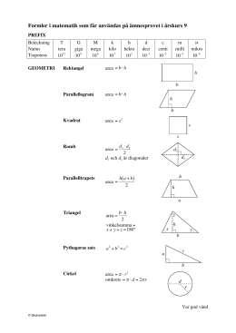 Formelblad