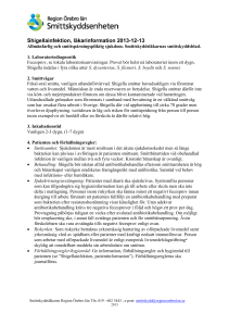 Shigellainfektion, läkarinformation 2013-12-13