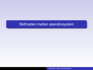 Skillnaden mellan operativsystem
