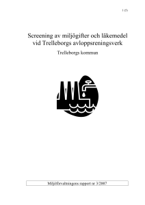 Screening av miljögifter och läkemedel vid Trelleborgs