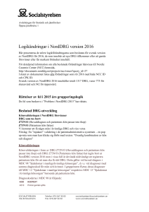 Logikändringar i NordDRG version 2016