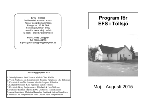 Program Maj - Augusti 2015