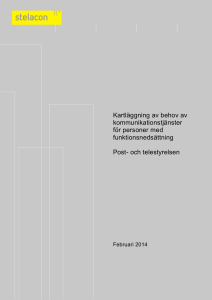 Rapport - Kartläggning av behov av kommunikationstjänster