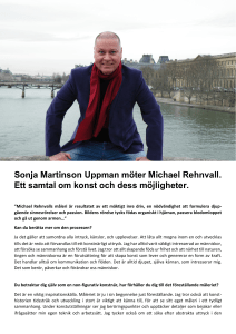 Sonja Martinson Uppman möter Michael Rehnvall. Ett samtal om