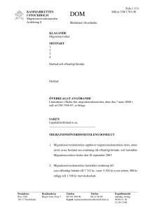 Sida 1 (11) Mål nr UM 1703-08 KAMMARRÄTTEN I