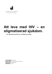 Att leva med HIV – en stigmatiserad sjukdom.