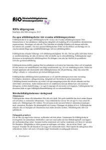 RIOs idéprogram - Sveriges folkhögskolor