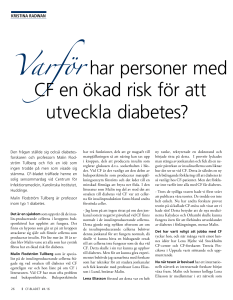 Varför har personer med CF en ökad risk för att utveckla diabetes?