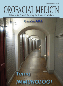 Orofacial Medicin nr 2 2012 - Svensk förening för Orofacial Medicin