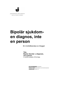 Bipolär sjukdom- en diagnos, inte en person