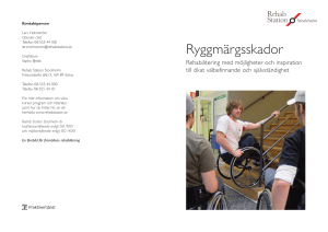 Ryggmärgsskador - Rehab Station Stockholm