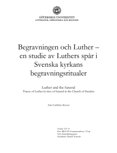 Begravningen och Luther – en studie av Luthers spår i