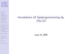 Introduktion till Spelprogrammering 5p, 1DL123