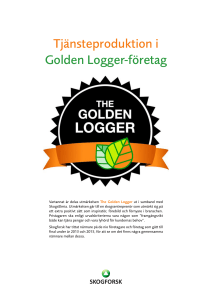 Tjänsteproduktion i Golden Logger-företag