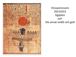 Etnoastronomi 20131015 Egypten och lite annat smått och gott