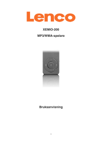 XEMIO-200 MP3/WMA-spelare Bruksanvisning
