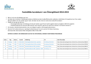 Fastställda kursdatum i zon Södermanland 2014