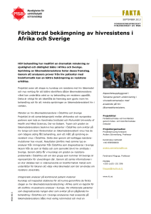 Förbättrad bekämpning av hivresistens i Afrika och Sverige