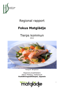 Regional rapport Fokus Matglädje Tierps kommun