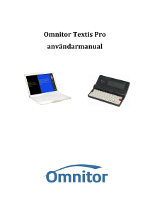Omnitor Textis Pro användarmanual
