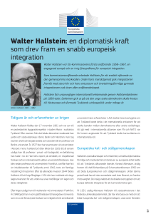 Walter Hallstein: en diplomatisk kraft som drev fram en