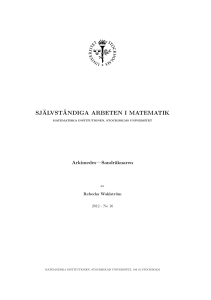 Full report - Matematiska institutionen