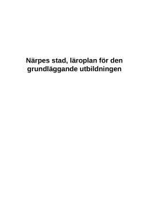 Närpes stad, läroplan för den grundläggande