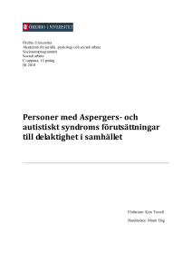 Personer med Aspergers- och autistiskt syndroms