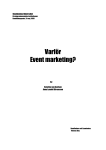 event marketing uppsats
