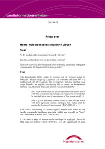 Fråga-svar Homo- och bisexuellas situation i Libyen