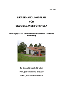 Likabehandlingsplan - Skogskojans förskola