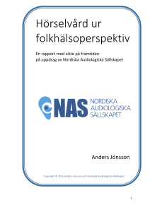 Hörselvård ur folkhälsoperspektiv - Nordiska audiologiska sällskapet