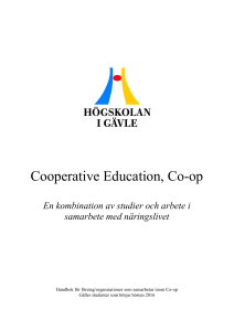 Cooperative Education, Co-op