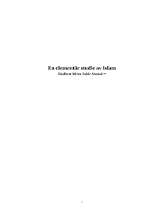 En elementär studie av Islam