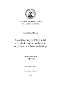 Klassificering av läkemedel - Lund University Publications