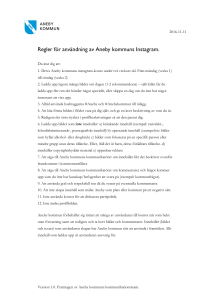 Regler för användning av Aneby kommuns Instagram.