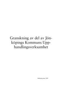 Granskning av del av Jön- köpings Kommuns Upp