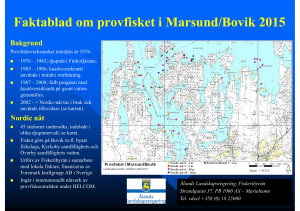 Faktablad om provfisket i Marsund/Bovik 2015