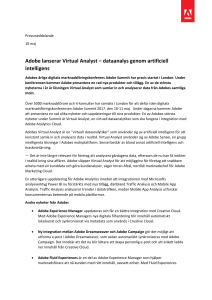 Adobe lanserar Virtual Analyst – dataanalys genom artificiell