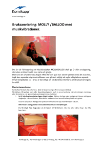 Bruksanvisning: MOLLY /BALLOO med musikvibrationer.