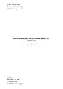 Upplevelser och coping hos föräldrar när barnet har diabetes typ 1