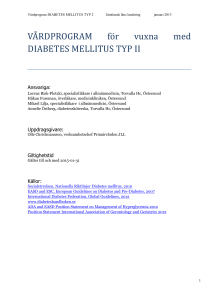 VÅRDPROGRAM för vuxna med DIABETES MELLITUS TYP II