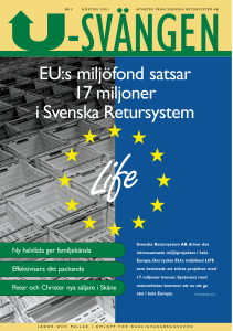 EU:s miljöfond satsar 17 miljoner i Svenska Retursystem