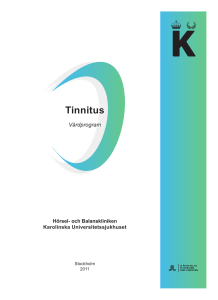 Tinnitus vårdprogram