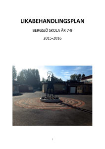 Bergsjö skola likabehandlingsplan 2015